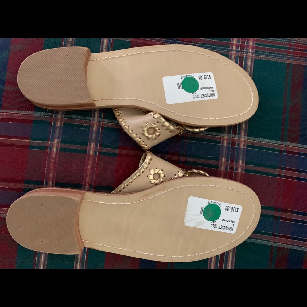 Jack Rogers Size 8 Tan And Gold View 3